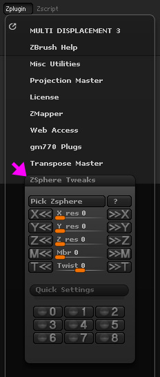 ZSphere Tweaks